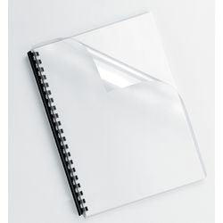 Fellowes pack 100 binding cover transparent 53762 pvc a4