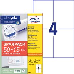 Avery etiketten zweckform wit