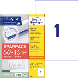 Avery etiketten zweckform wit