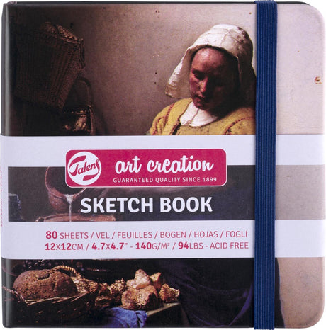 Talens art creation schetsboek het melkmeisje | 140 g m² | ft 12 x 12 cm | 80 vel