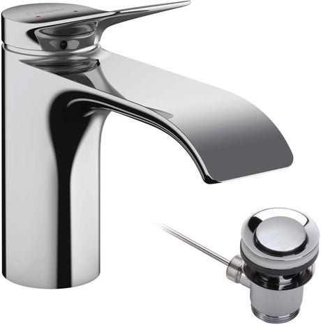 Hansgrohe vivenis - wastafelkraan 80, incl. afvoergarnituur, ecosmart, chroom 75010000