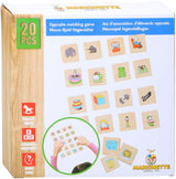 Marionette memospel tegenstelling hout, 20dlg.