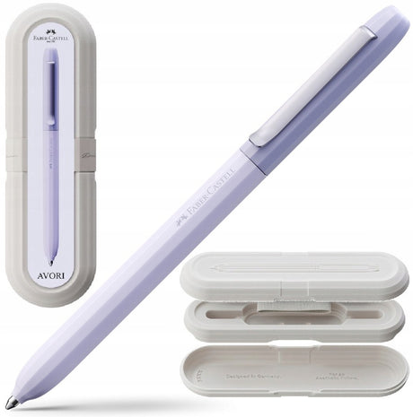 Faber-castell avori balpen - blauwe xb inkt - luxe cadoverpakking