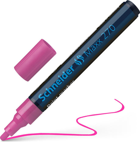Schneider schrijfwaren schneider lakmarker - maxx 270 - 1-3 mm - roze - s-127009