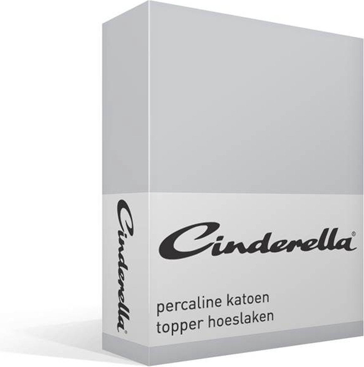 Cinderella weekend - topper hoeslaken (tot 15 cm) - katoen - 200x220 cm - lichtgrijs