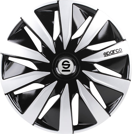 Sparco wieldoppen lazio 13 inch zwart zilver - 4 stuks