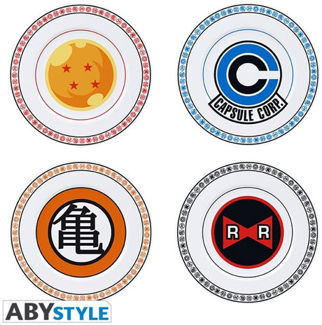 Aby style draon ball emblems set van 4 borden