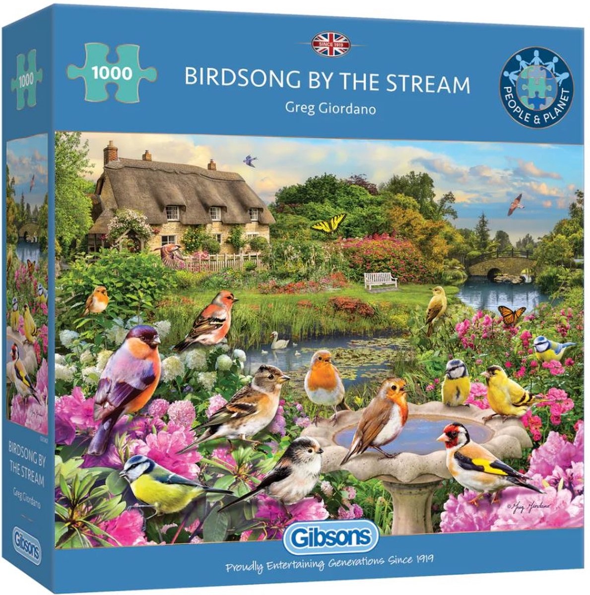 Gibsons - birdsong by the stream (door greg giordano) - 1000 stukjes 68×49cm (b×h) - legpuzzel voor volwassenen
