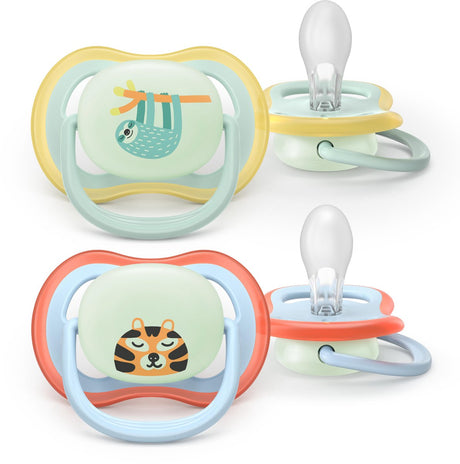 Philips avent ultra air night – glow-in-the-dark fopspeen –(0-6 mnd) extra luchtopeningen – 2 stuks - scf376 24