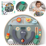 Classic world houten activiteitenbord verkeer educatief speelgoed reis.