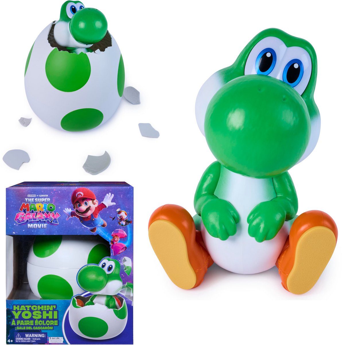 Hatchin' yoshi super mario galaxy movie - nintendo - the super mario galaxy movie - interactief yoshi ei - speelfiguur