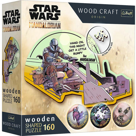 Trefl houten puzzel star wars the mandalorian 160 stukjes duurzaam fsc.