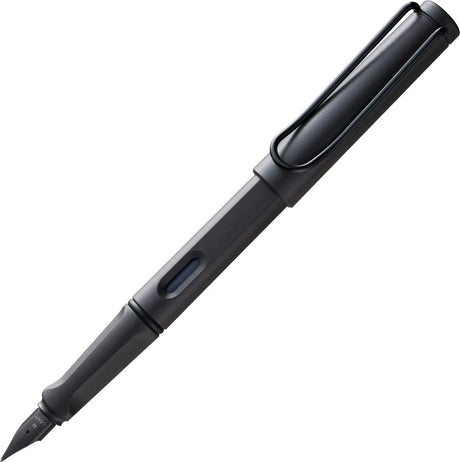 Lamy safari umbra vulpen - met ergonomische grip zwarte stalen penpunt in schrijfdikte ef – duurzame asa-kunststof - inclusief t 10 inktpatroon in blauw
