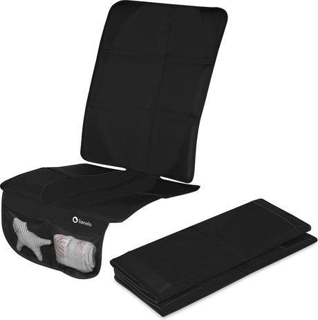 Lionelo sikker - beschermende mat onder de zitting - antislip, waterdicht, schokbestendig, verstelbare bevestigingsriemen, compatibel met isofix