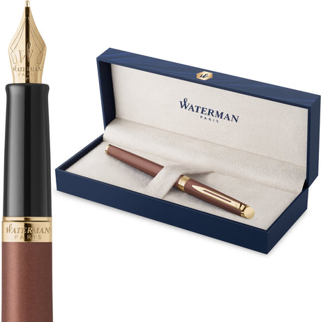 Waterman hémisphère vulpen | de subtiele versie | koperrood | roestvrijstalen fijne penpunt | met geschenkdoos
