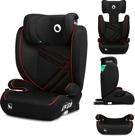 Lionelo hugo i-size – autostoel – 100-150 cm – isofix gordel – verstelbare hoofdsteun – geavanceerde zijbescherming – memory foam – wasbare bekleding – groeit mee – comfortabele zitting – i-size norm r129