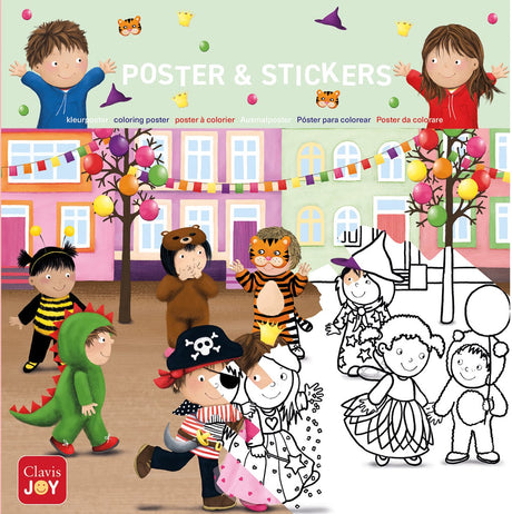 Clavis joy kleurposter luuk en lotje. het is carnaval