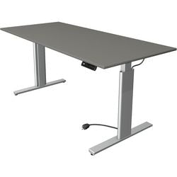 Zit-sta-bureau kerkmann 10233312 spaanplaat grafiet, zilver