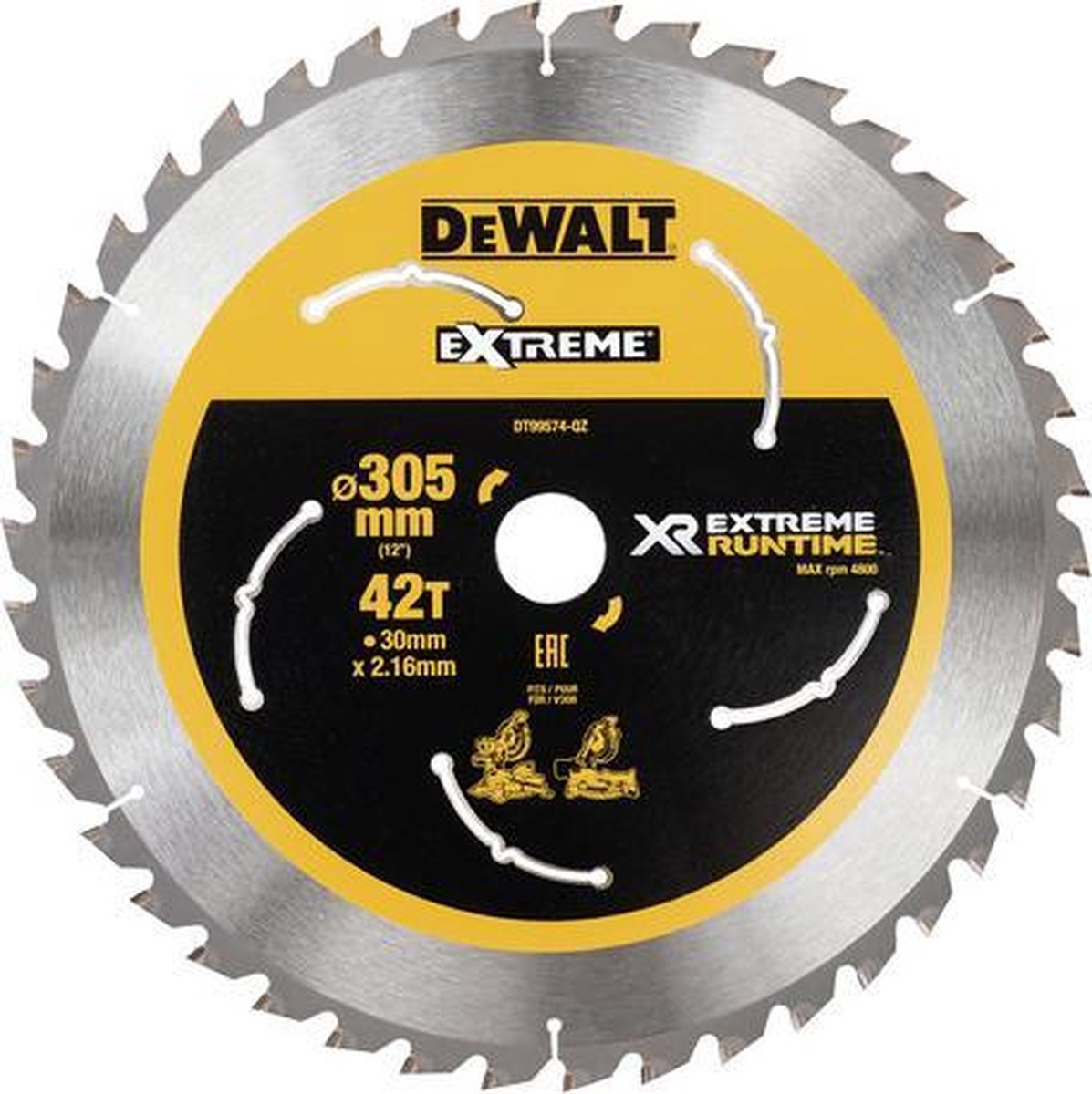 Dewalt dt99574 xr cirkelzaagblad 305x30mm 42t