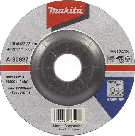 Makita accessoires afbraamschijf 125x6,0mm metaal - a-80933 - a-80933