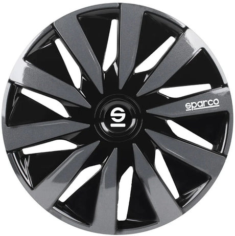 Sparco wieldoppen lazio - 14 inch - zwart grijs