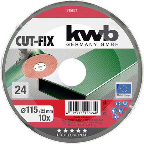 Kwb 715824 schuurpapier voor schotelschuurapparaat korrelgrootte (num) 24 (ø) 115 mm 10 stuk(s)