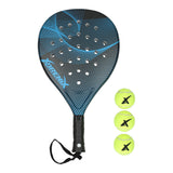 Adrenix padelset racket met 3 ballen - blauw