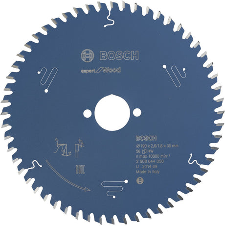 Bosch cirkelzaagblad expert for wood 184x30x2.6 1.6x56 t