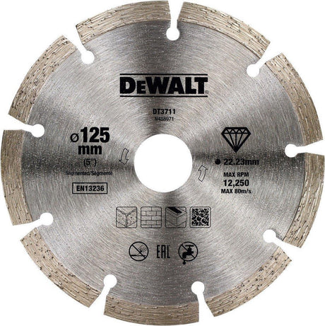 Dewalt dt3711-qz - diamentzaagblad - 125mm - segment - voor beton