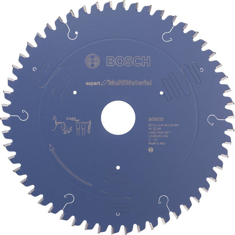 Bosch - cirkelzaagblad expert for multi material 210 x 30 x 2,4 mm, 54