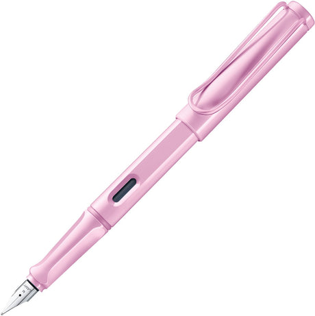 Lamy safari vulpen lightrose | lichtroze (special edition) | ergonomische grip gepolijste stalen penpunt ef | robuust asa-kunststof | incl. t 10 blauwe patroon