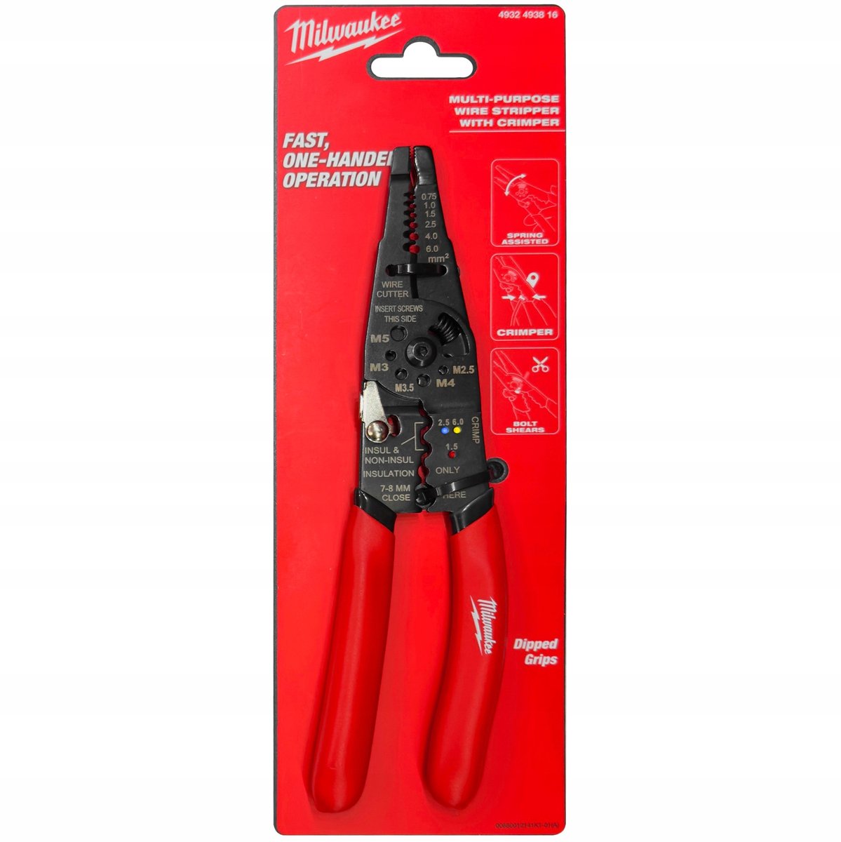 Milwaukee multifunctionele striptang krimptang - 4932493816