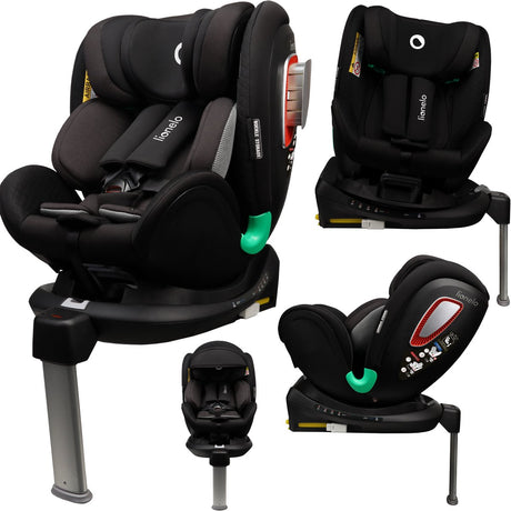 Lionelo antoon plus i-size autostoel 0-18 kg (40-105 cm) - 360° draaibaar - isofix met stabilisatiepoot - adac veiligheidscertificaat - rwf fwf - 5-puntsgordel - sips zijbescherming - verstelbare hoofdsteun rugleuning