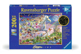 Ravensburger puzzel fantasy unicorn star line - legpuzzel - 200 stukjes