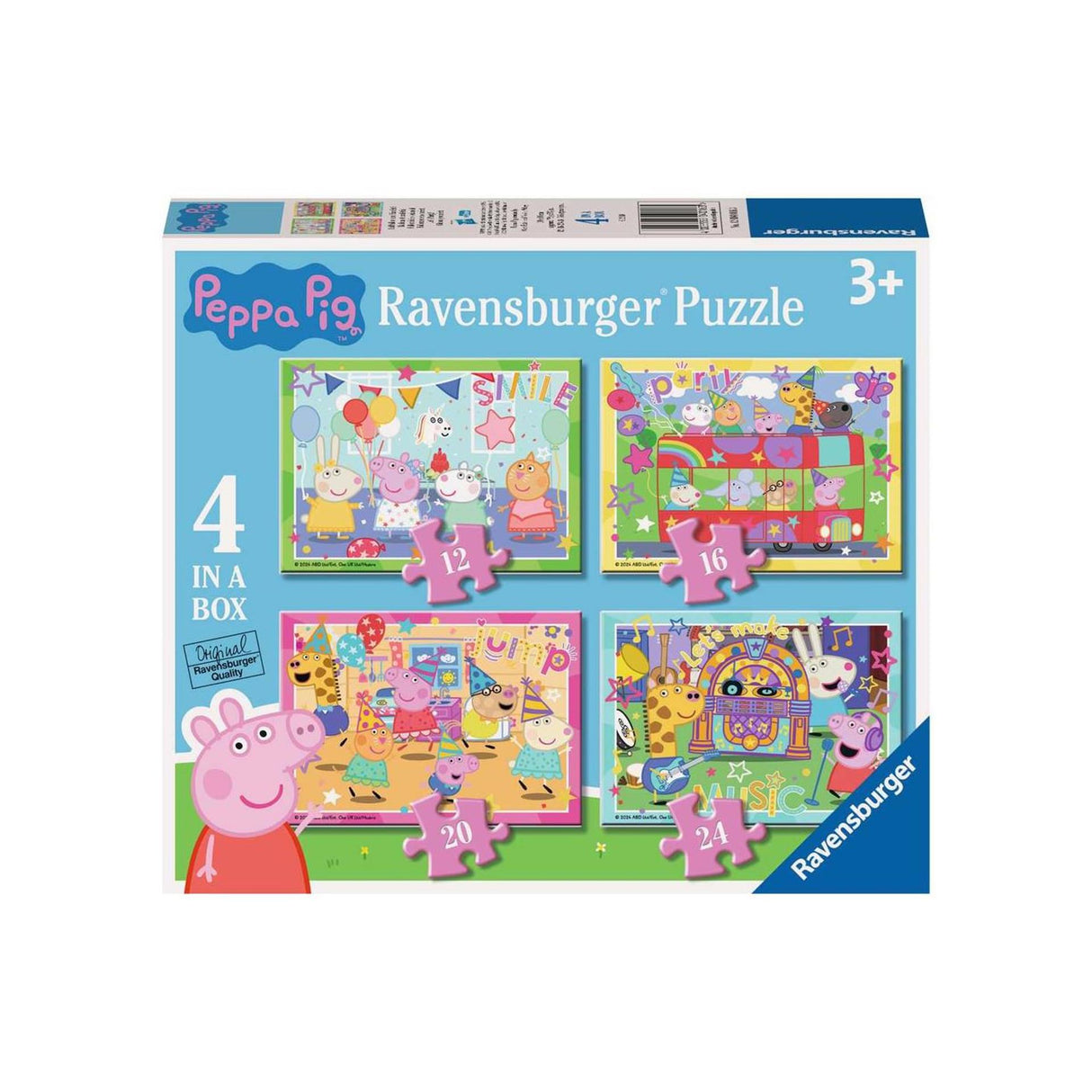 Ravensburger puzzel peppa pig - legpuzzel - 12, 16, 20, 24 stukjes
