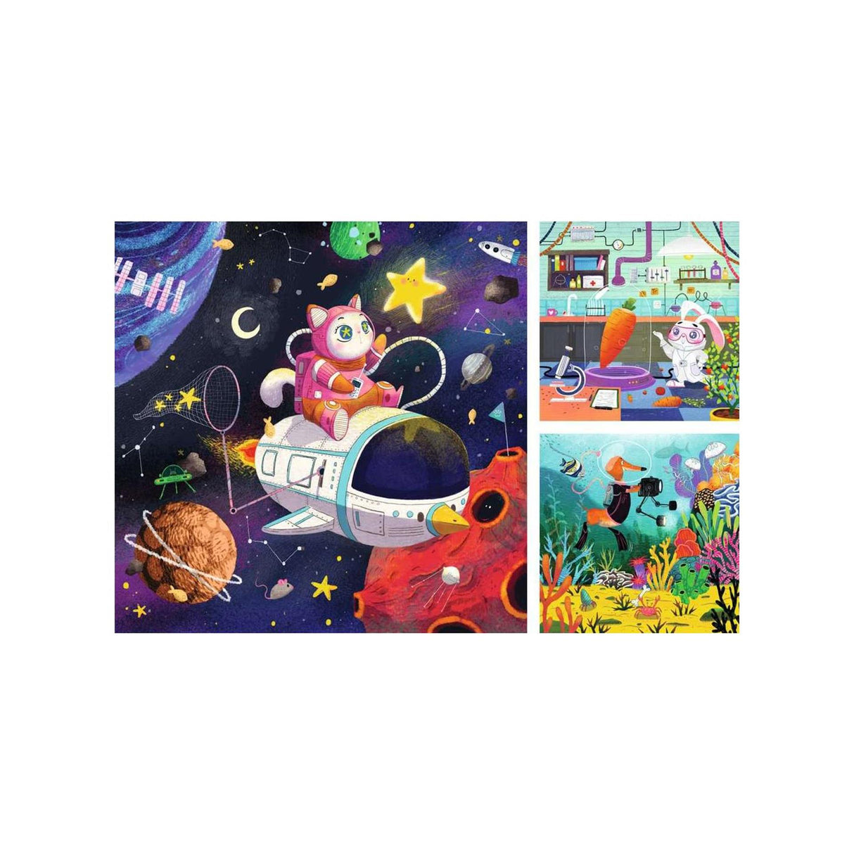 Ravensburger puzzel animal explorers - legpuzzel - 3x49 stukjes