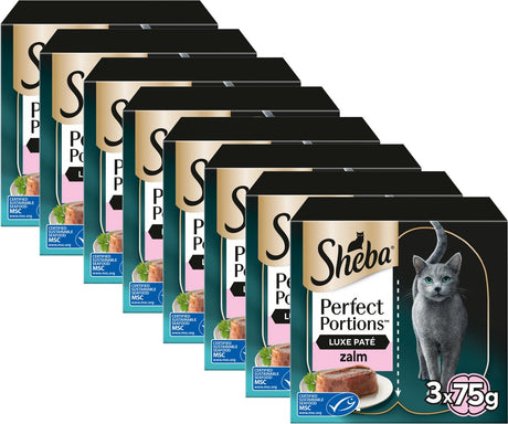 Sheba kattenvoer - perfect portions - natvoer - luxe zalm paté - 24 x 75gr