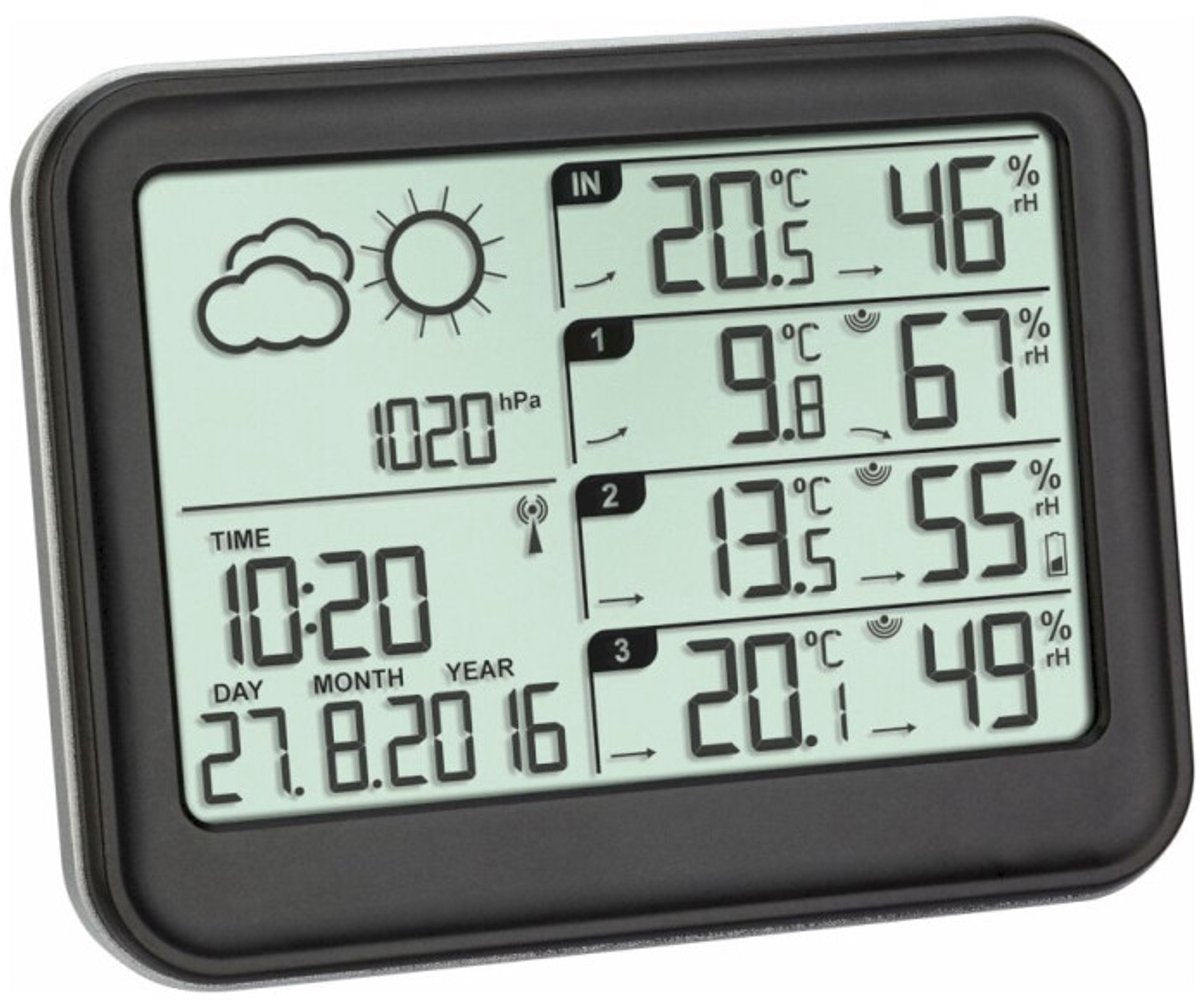 Tfa dostmann view 35.1142.01 draadloos weerstation aantal sensoren max.: 3