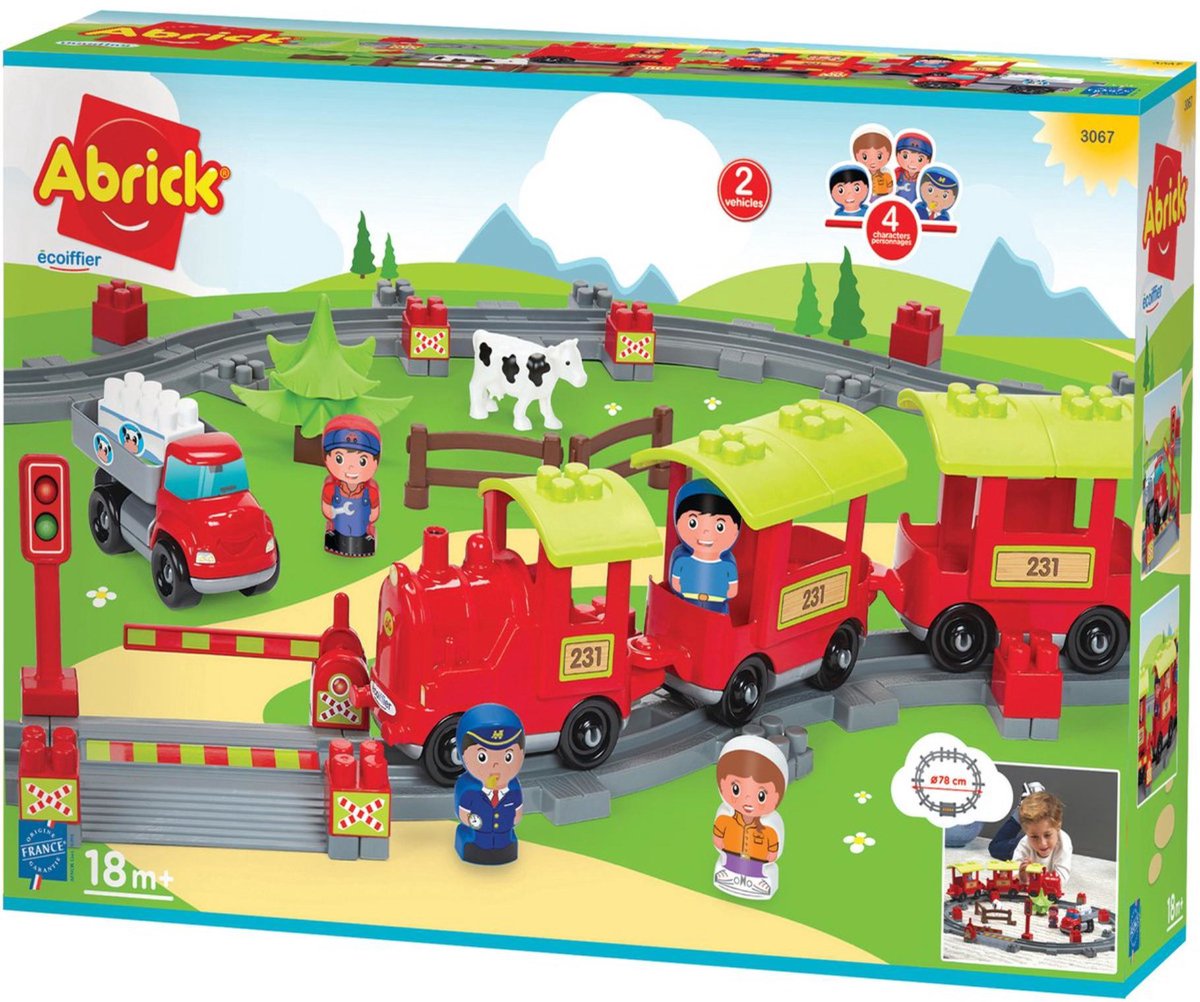 Abrick train met circuit ecoiffier