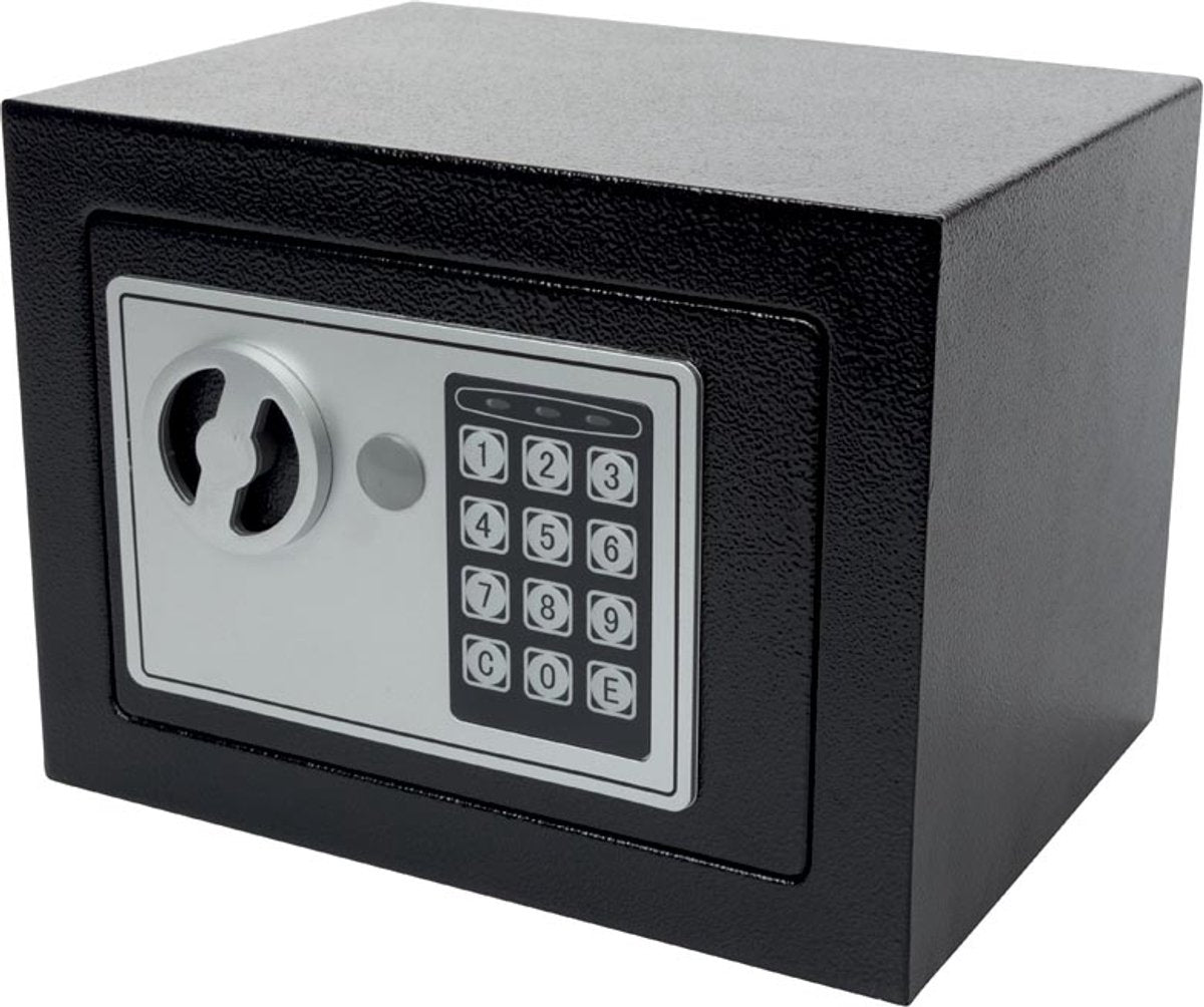 Perel elektronische kluis, met cijferslot, inclusief noodsleutel en bevestingsmateriaal, 17 x 23 x 17 cm, 2.3 kg