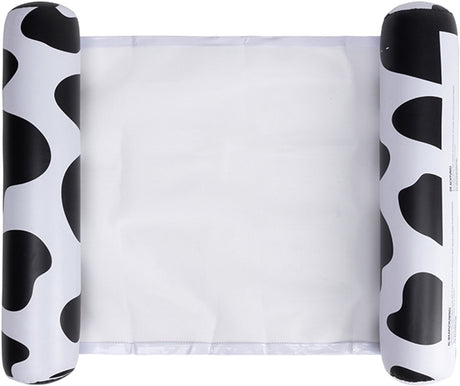 Swim essentials - waterhangmat - 117 cm - zwart wit - koeienprint- suntanner
