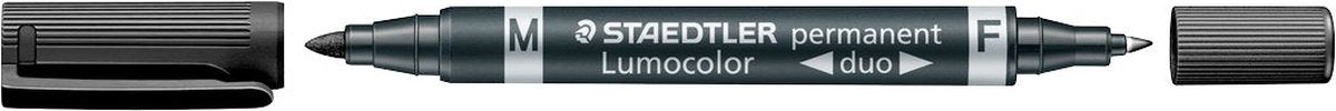 Staedtler permanente markeerstift lumocolor 348-9 zwart (10 stuks)