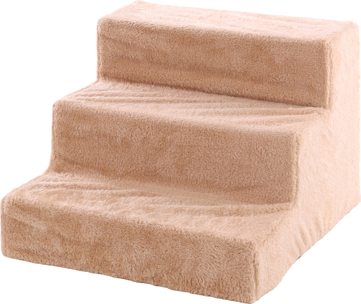 Flamingo hondentrap – easy step – honden trap – opstap hond – hondentrap 3 treden – 41x43x30 cm – beige