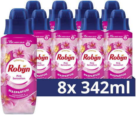 Robijn intense wasparfum - pink sensation - 8 flessen x 342 ml
