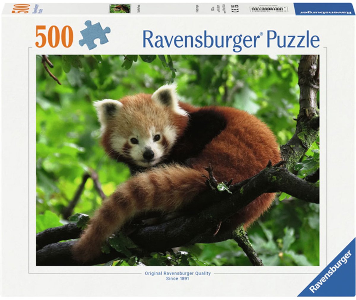 Ravensburger puzzel rode panda legpuzzel - 500 stukjes dieren.