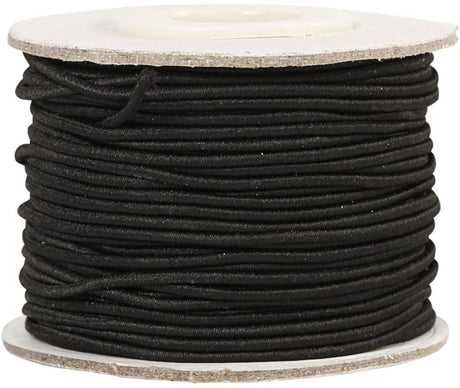 Creativ company elastiek dikte 1mm zwart, 25m