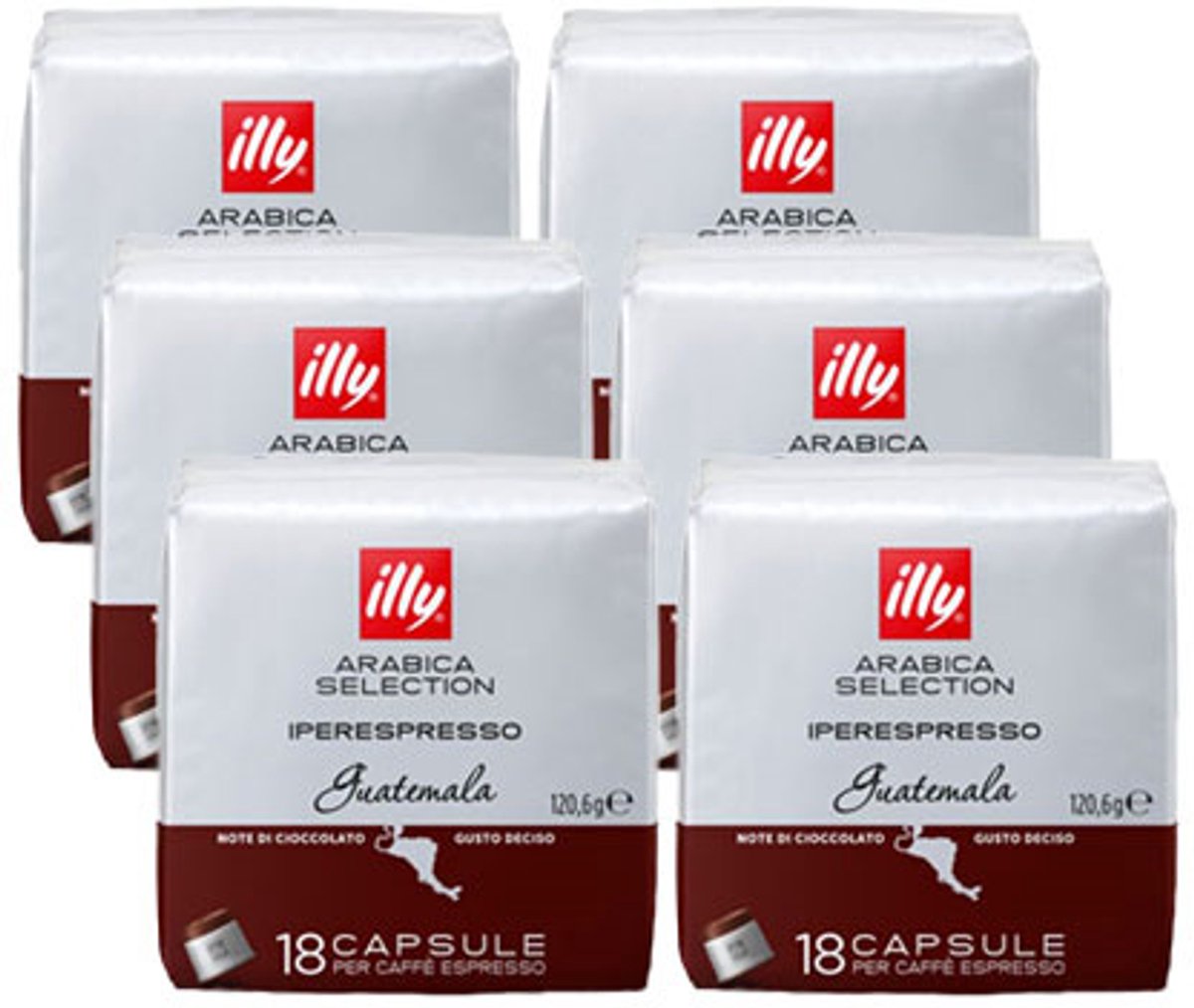 Illy - iperespresso - koffiecapsules - arabica selection - guatemala - 6 x 18 capsules