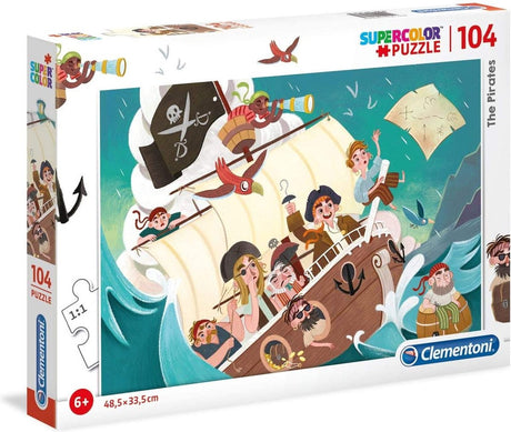Clementoni supercolor puzzel - the pirates - 104 stukjes