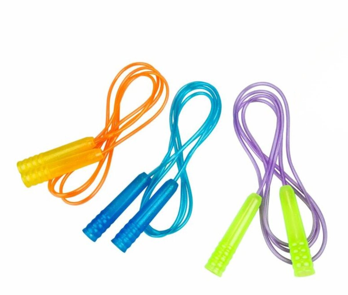 Eddy toys springtouw 210 cm - jumping rope met handvatten - springtouw voor kinderen - springtouw voor buiten spelen - assorti kleuren - 1 willekeurige kleur