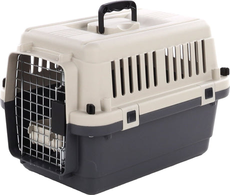 Flamingo transportbox kat en hond – autobench xs 50x33x33 cm – transportkooi nomad donkergrijs